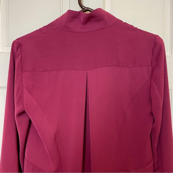 RARE Rag & Bone Deep Red Hi-Low Button Up - Picture 6 of 10